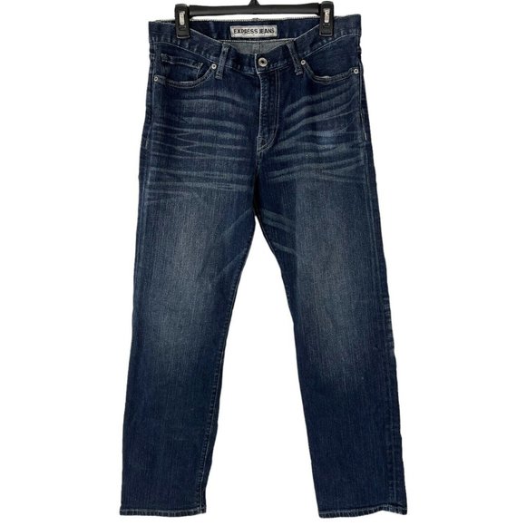 Express Jeans Express Blue Jeans Mens 32x32 Kingston Classic Fit Straight Leg Denim Pants